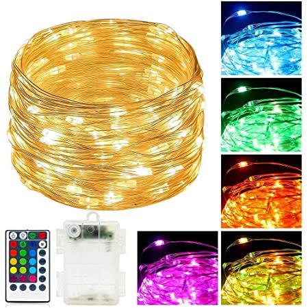 Battery Led String Lights, Halloween Lighting Outdoor, Battery Powered Fairy Lights, String Lights In The Bedroom, Fairy Lights Bedroom, Battery String Lights, Indoor String Lights, Led Fairy Lights, Light Copper