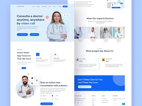 Ui Ux Design Website, Ux Design Website, Medical Websites, Medical Website, Landing Page Ui, Profile Website, Web Design Websites, Medical Marketing, Dental Website