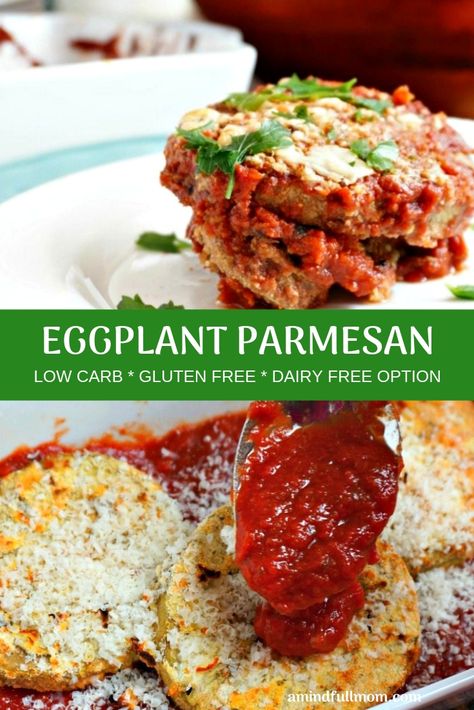 Eggplant Recipes Gluten Free, Gluten Free Eggplant Recipes, Eggplant Parmesan Dairy Free, Healthy Egg Plant Parmesan, Gluten Free Eggplant Parm, Eggplant Parmesan Baked Gluten Free, Low Carb Eggplant Parmesan, Easy Eggplant Parmesan Baked Healthy, Keto Eggplant Parmesan Baked