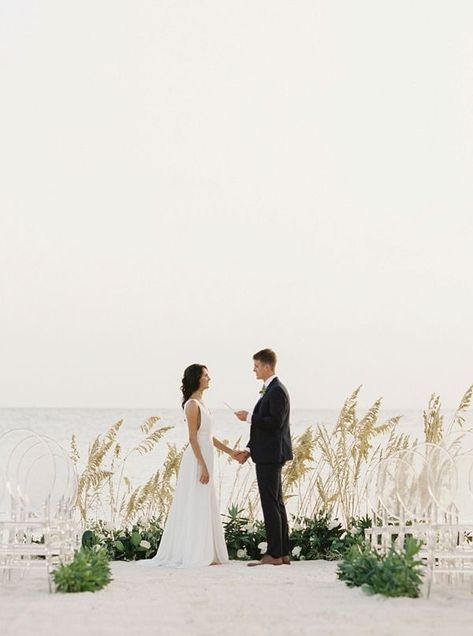 High and low ground wedding ceremony circle with beach greenery Wedding Ceremony Arches, Wedding Ceremony Beach, Beach Wedding Ceremony Arch, Ceremony Arches, Beach Wedding Aisles, Beach Wedding Decorations Reception, Beach Wedding Ceremony, Wedding Alters, Wedding Ceremony Arch