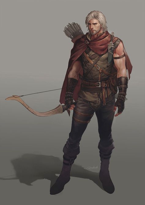 Master fully dressed | Aenaluck on Patreon Warrior Concept Art, Bow And Arrow, Dungeons And Dragons Characters, Fantasy Male, Fantasy Warrior, Arte Fantasy, Character Design Male, Fantasy Rpg, 판타지 아트