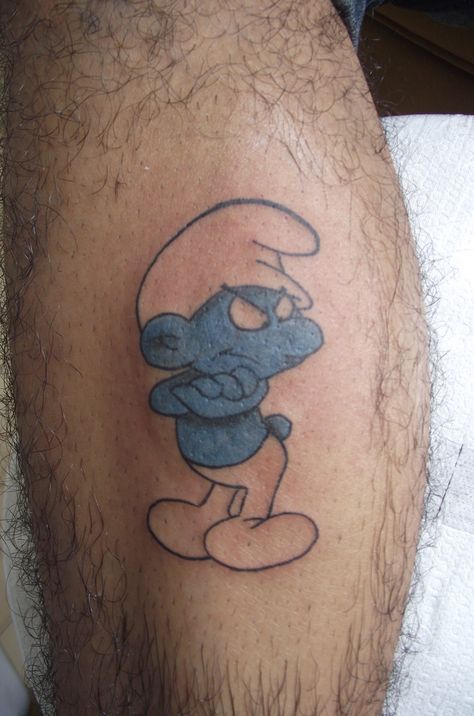 Smurfs Tattoo Twitter @Leonxiorox Smurfs Tattoo, Smurf Tattoos, Impressive Tattoos, Tattoo On Arm, Cartoon Tattoo, Papa Smurf, With Tattoo, Badass Tattoos, Cartoon Tattoos