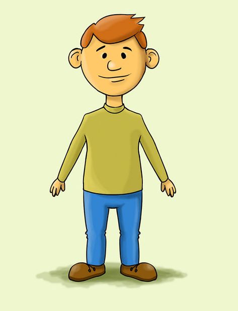 How to Draw a Cartoon Man: 15 Steps (with Pictures) - wikiHow Cartoon Drawings Sketches, Human Pictures, Cartoon Drawings Of People, Cartoon Drawings Disney, Cartoon Drawings Of Animals, Drawing Hands, Man Sketch, Person Drawing, Drawing Hair