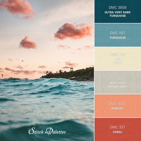 What Colours Go With Turquoise, Coral And Blue Interior Design, Coral Turquoise Palette, Light Blue Coral Color Palette, Dark Green And Turquoise, Light Turquoise Color Palette, Turquoise Copper Color Palette, Peach And Teal Color Palette, Coral Blue Color Palette