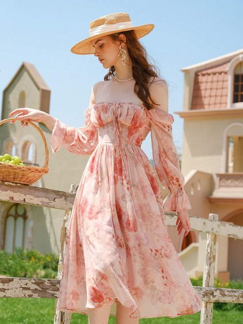 Mode Rose, Cottagecore Outfits, Sleepwear Fashion, Brunch Dress, Cottagecore Fashion, Dress Cottagecore, Rose Bonbon, Cottagecore Dress, Princess Collection