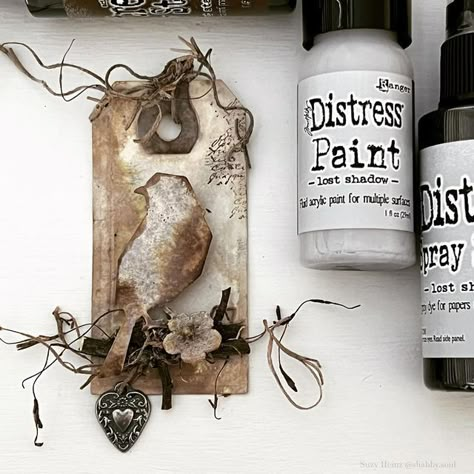 Tim Holtz Silhouette Birds, Suzy Heinz, Sizzix Tags, Tim Holtz Easter, Birds Silhouette, Bird Silhouettes, Tim Holtz Tags, Tim Holtz Crafts, Tim Holtz Ideas