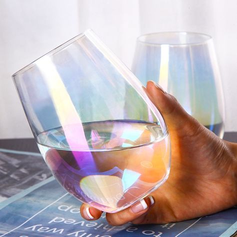 Room Crafts, Wine Glass Cup, Crystal Egg, Whiskey Cocktails, Iridescent Crystal, Glasses Drinking, Wine Cups, Glass Tumbler, Kitchen Items