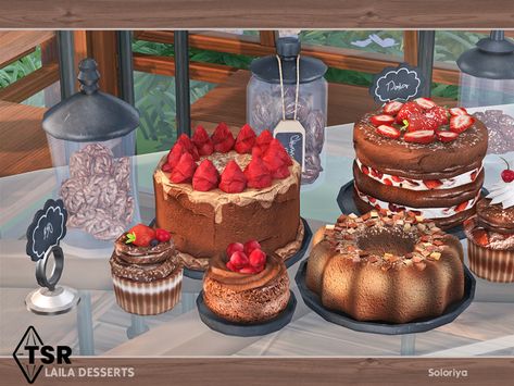 Sims 4 CC Sims 4 Dessert Cc, Sims 4 Cake Decor, Sims 4 Deco Food, Sims 4 Cake Cc, Sims 4 Cake, Sims 4 Bakery Cc, Sims 4 Custom Food, The Sims 4 Pack, Lotes The Sims 4