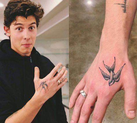 Shawn Mendes Guitar, Hand Tattoo Designs, Shawn Mendes Merch, Tatuagem Masculina Pequena, Shawn Mendes Quotes, Shawn Mendes Concert, Sparrow Tattoo, Shawn Mendes Funny, Shawn Mendes Memes