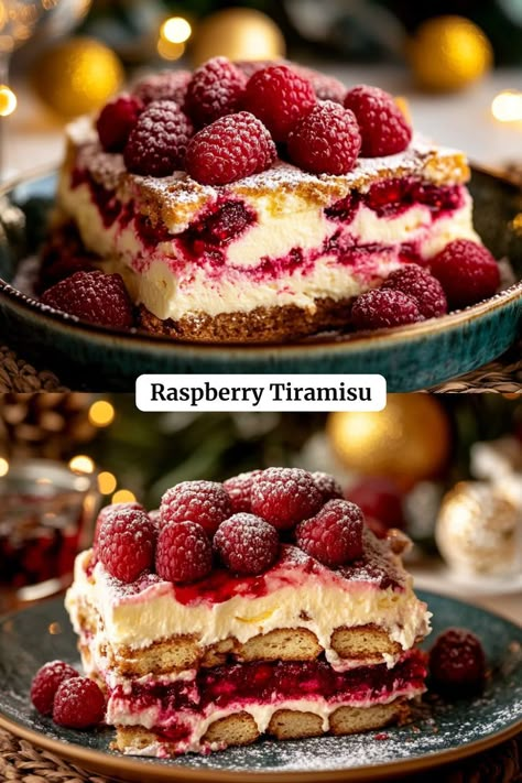 This raspberry tiramisu is an ultra-creamy, tangy twist on the classic dessert, featuring fresh raspberries and zesty lemon. The raspberry curd adds a rich and flavorful touch, making this no-bake treat perfect for summer! Lemon Curd And Raspberry Dessert, Chocolate Raspberry Tiramisu, Lemon Raspberry Tiramisu, Raspberry Yogurt Cake, Quick Raspberry Dessert, Raspberry Tiramisu Recipe, Raspberry Lemon Desserts, Rose Tiramisu, Tiramisu Flavors