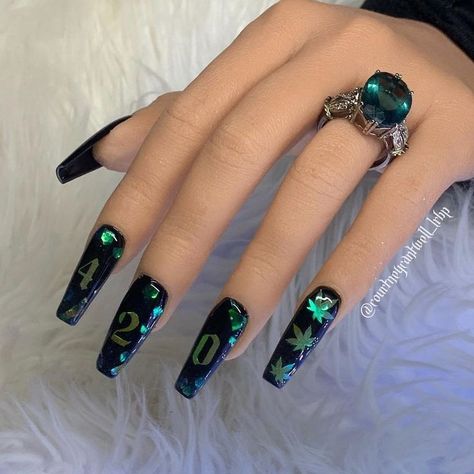 4 20 Nails, Lilith Nails, Marvel Nails, Oval Acrylic Nails, Nails Baddie, Cross Nails, Hippie Nails, Punk Nails, Blue Acrylic Nails