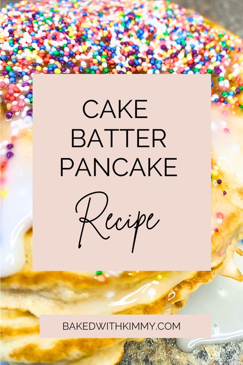 These cake batter pancakes are perfect for a birthday breakfast, a special brunch, or a late night snack. No matter what the occasion, these pancakes won’t disappoint. They’re thick and fluffy like a good pancake should be, but have a really unique cake-like taste and texture that make them unforgettable. Not to mention the glazed they’re covered in is like the icing on the cake (no pun intended). Cake Batter Pancakes, Birthday Cake Pancakes, Baked Pancakes, Late Night Snack, Breakfast Recipes Sweet, Birthday Breakfast, Recipes Sweet, Icing On The Cake, Late Night Snacks