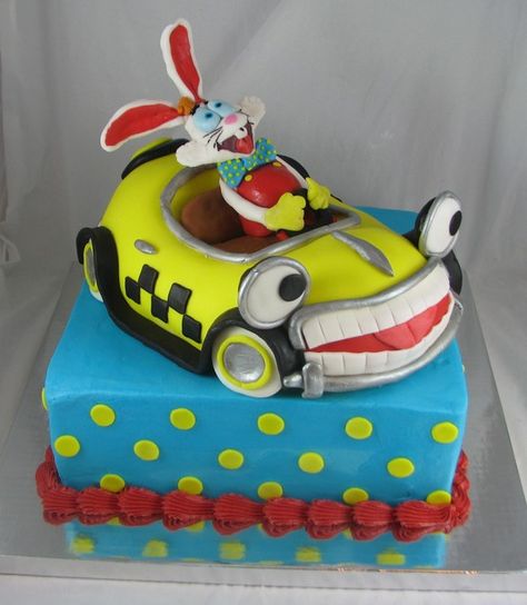 Who Framed Roger Rabbit Cake. Sarah King, Who Framed Roger Rabbit, My Birthday Cake, Rabbit Cake, Roger Rabbit, Character Cakes, Disney Party, Jessica Rabbit, Grooms Cake