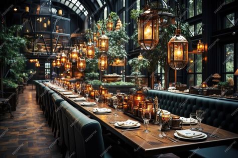 Luxury Restaurant Interior, Restaurant Table Setting, Mexican Table, Fusion Restaurant, Western Restaurant, Restaurant Photos, Design Restaurant, Luxury Restaurant, Private Dining Room