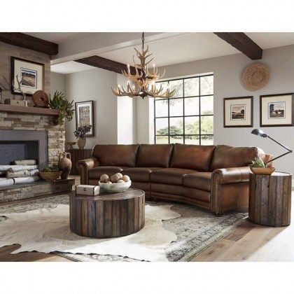 Conversation Sofas: Dominion Leather Conversation Sofa Leather Sectional Living Room Decor, Dark Leather Couch, Dark Brown Sofa Living Room Ideas, Dark Brown Couch Living Room Ideas, Leather Sectional Living Room, Brown Leather Sofa Living Room, Leather Couch Living Room Decor, Brown Leather Couch Living Room, Cognac Leather Sofa