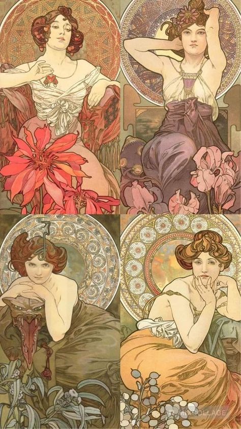 The world Art Nouveau | Facebook Art Nouveau Mural, Eras Poster, Girly Autumn, Art Nouveau Fashion, Alphonse Mucha Art, Mucha Art, Alfons Mucha, Nouveau Art, Art Nouveau Design