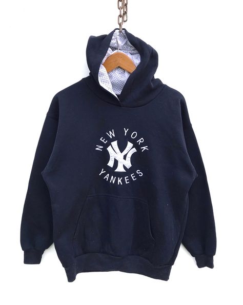 "Do not hesitate to ask questions to your inquiries. PLEASE SEE CAREFULLY THE MEASUREMENT BELOW BRAND : - NY Yankees MADE IN : - Australia SIZE ON TAG : - S ARMPIT : - 21\" LENGTH : - 25\" COMBINE SHIPPING FOR EACH ADDITIONAL ITEM IS USD 10 : - PLEASE ALWAYS REMEMBER THAT MOST OF MY ITEMS ARE PRE-OWNED/USED AUTHENTIC VINTAGE COLLECTIONS, SO VERY TINY FLAWS ARE COMMON. IT MEANS THAT, I WILL ONLY SELL ITEMS THAT I WOULD LOVE TO KEEP THEM. ANY SIGNIFICANT FLAWS ARE CLEARLY DESCRIBED IN THE 'Conditi Gray New York Hoodie, New York Hoodie Gray, I Love New York Sweater, Yankees Jacket, Yankees Hoodie, Dior Jacket, New York Vintage, Ralph Lauren Jacket, Blazer Designs