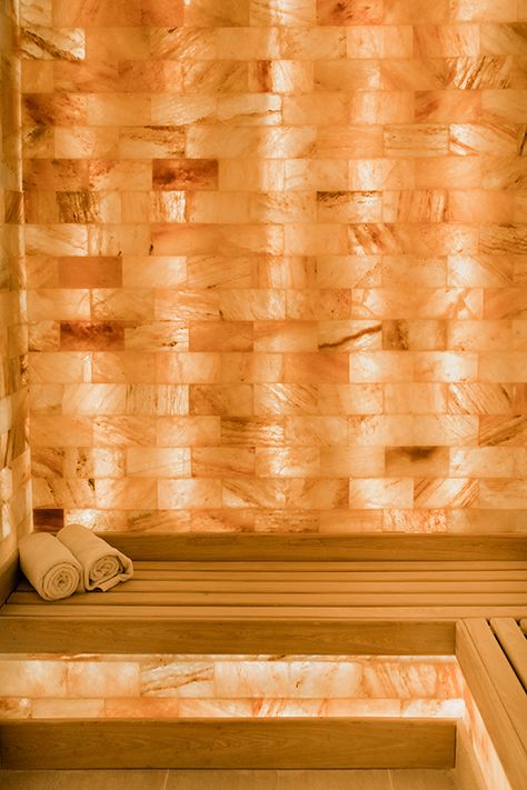 The Henderson Himalayan Salt Suite Himalayan Salt Sauna, Salt Room Design, Henderson Beach Resort, Himalayan Salt Wall, Himalayan Salt Cave, Salt Room Therapy, Salt Cave Spa, Himalayan Salt Room, Salt Wall