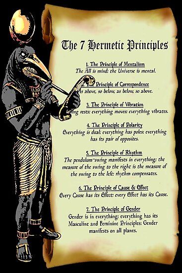 Buy “Thoth and The 7 Hermetic Principles” by Paul Boyer. This piece features The Egyptian God Thoth and a scroll listing the 7 Hermetic Principles. It’s perfect for anyone interested in Hermeticism, Thoth, or Hermes Trismegistus. • Millions of unique designs by independent artists. Find your thing. Djinn Mythology, 7 Hermetic Principles, The Kybalion, Hermetic Principles, Emerald Tablets Of Thoth, Kemetic Spirituality, Greek Philosophy, Ancient Egypt Art, African Spirituality