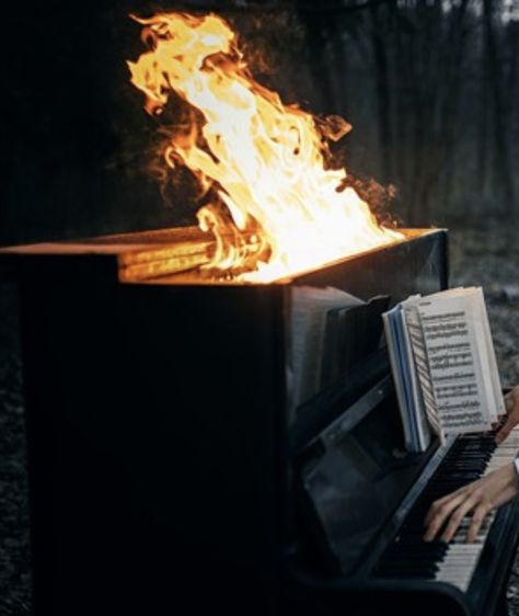 Burning Piano Aesthetic, Piano On Fire, Fire Element, Video Shoot, Evanescence, Aesthetic Things, Post Malone, Lose My Mind, On Fire