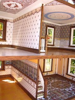 Victorian Dollhouse Interior, Victorian Dollhouse Furniture, Stone Cottages, Palm Island, Doll House Plans, Dollhouse Projects, Grey Brick, Victorian Dollhouse, Dolls House Interiors