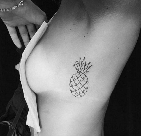 Under Armpit Tattoo, Songbird Tattoo, Ice Cream Tattoo, Armpit Tattoo, Pineapple Tattoo, Family Tattoo Designs, Tattoo Now, Side Tattoos, Waves Tattoo