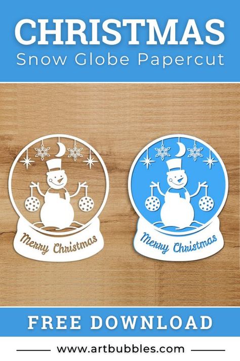 Christmas snow globe paper cut SVG design. You can use the design for lots of your projects. #christmas #christmascrafts #christmasdecorations #christmassnowglobe #snowglobe #papercutfiles #free Snow Globe Template, Christmas Snow Globe, Christmas Snow Globes, Cricut Tutorials, Christmas Snow, Christmas Paper, Snow Globe, Free Christmas, Paper Cut