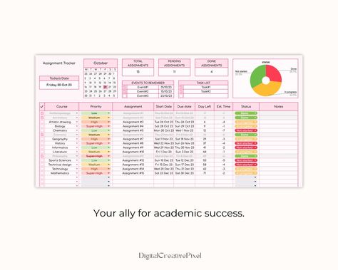 Google Tasks Organizer helps students manage their schedules with ease! It's a planner that simplifies tasks and assignments for school life. Organize your schedule effortlessly using this app, making it easier than ever to stay on top of deadlines and responsibilities. With Google Tasks Organizer, you can keep track of everything from homework to extracurricular activities in one place. Say goodbye to cluttered planners and hello to a more Spreadsheet Design Ideas, School Spreadsheet, Google Sheets Templates, Google Tasks, Spreadsheet Design, Assignment Tracker, Budget Template Free, Extracurricular Activities, Computer Shortcuts