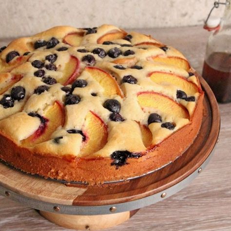 Laura in the Kitchen | The Official Home of Laura Vitale Persimmon Cake, Blueberry Coffee Cake Recipe, Laura In The Kitchen, Laura Vitale, Blueberry Coffee Cake, Blueberry Coffee, Peach Blueberry, Coffee Cake Recipe, White Chocolate Cranberry