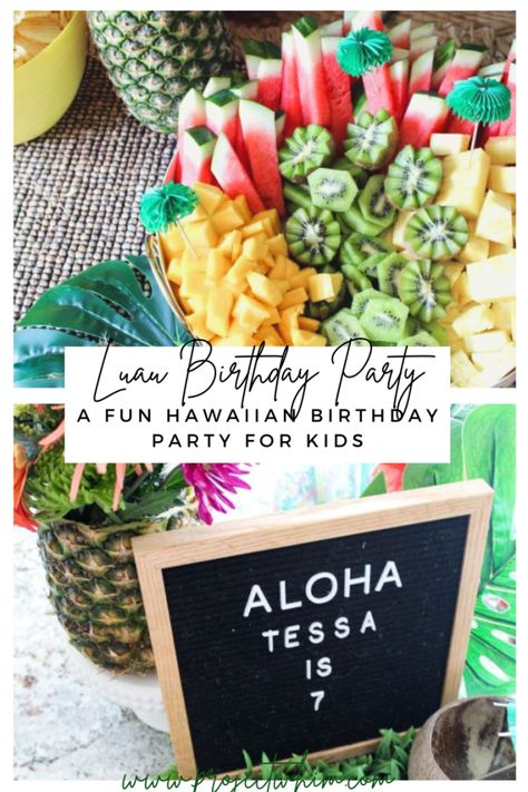 Luau Bday Party Ideas, Luau Kids Party Ideas, Tropical Pool Birthday Party, Luau Party Menu Ideas, Luau Party Ideas 1st Birthday, Paradise Birthday Theme, Tiki Themed Birthday Party, Tropical Birthday Party Ideas For Kids, Luau Birthday Party Ideas For Kids