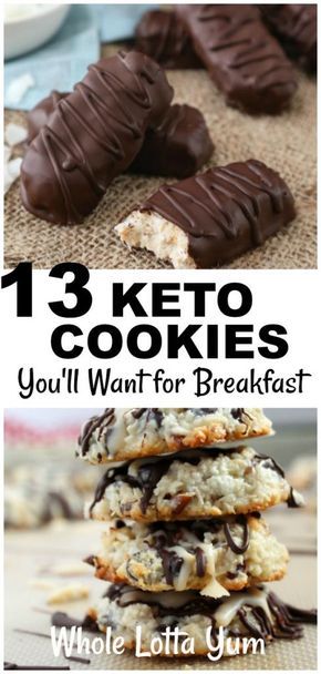 18 keto cookie recipes so delicious you'll want them all day every day Galletas Keto, Desayuno Keto, Diet Cookies, Keto Cookie Recipes, Postre Keto, Low Carb Diets, Low Carb Dessert, Fat Bomb Recipe, Low Carb Cookies