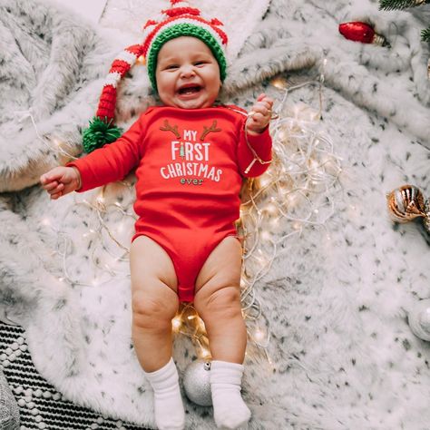 Sierra Dallas on Instagram: “Butter needed for all these rolls! *apologizing now for all the Capri spam! I literally just can’t get enough” Activity Cube Baby, Baby Stroller Toys, Christmas Baby Romper, My First Christmas Outfit, First Christmas Outfit, Baby Bottle Warmer, Christmas Romper