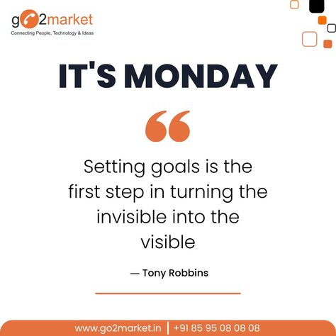 Here's a little dose of Monday's motivation from our go2market team to everyone out there. May your hard work yield results you're willing for and take you on the path of success.
#HappyMonday #MondayMotivation #PositiveVibes #Motivation #Teamwork #Strength #Success #Growth Motivation Monday, It's Monday, Tony Robbins, Monday Motivation, Happy Monday, Teamwork, First Step, Hard Work, Positive Vibes