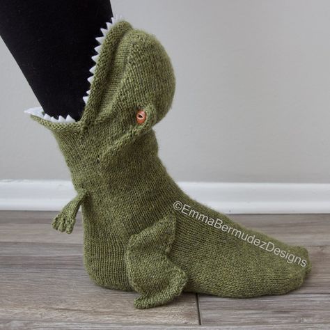 Crochet Dinosaur Socks Free Pattern, Clothing Shopping List, Shark Socks, Dinosaur Socks, Socks Knitting, Pink Fish, Temu Finds, Sock Crafts, Yarn Craft