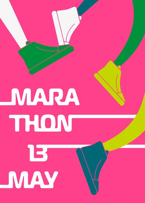 City Marathon Poster Design on Behance Marathon Poster Design, Marathon Poster, Marathon Posters, Graduation Images, Design Campaign, Fun Walk, City Marathon, Event Poster Design, Campaign Posters