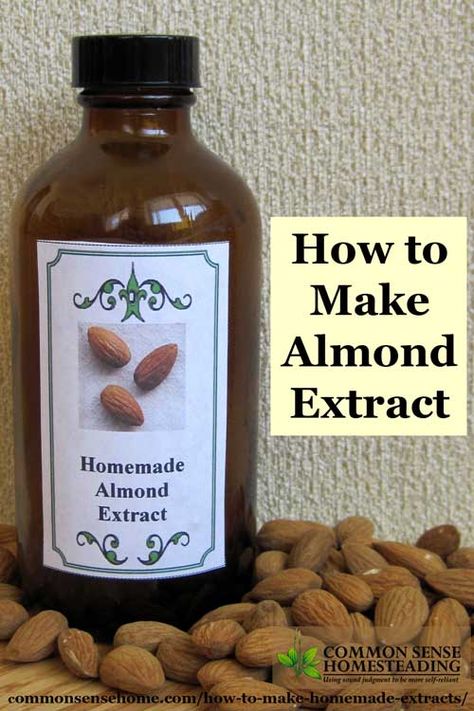 How to Make Homemade Extracts - Vanilla, Lemon and Almond. Save money, create custom extracts. Includes printable extract labels. How To Make Almond Extract, Almond Extract Recipe, Making Extracts, Extract Recipes, Homemade Extracts, Diy Extracts, Homemade Vanilla Extract, Almond Extract, Homemade Spices