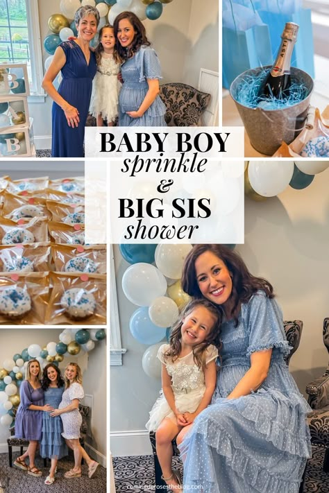 Small Sprinkle Shower Ideas, Baby Boy Sprinkle Themes Summer, Big Brother Baby Shower Ideas, Big Sister Party, Sprinkle Themed Baby Shower Ideas, Big Sister Baby Shower Ideas, Baby Sprinkle Games Boy, April Boy Baby Shower Ideas, Baby Boy Sprinkle Themes Spring