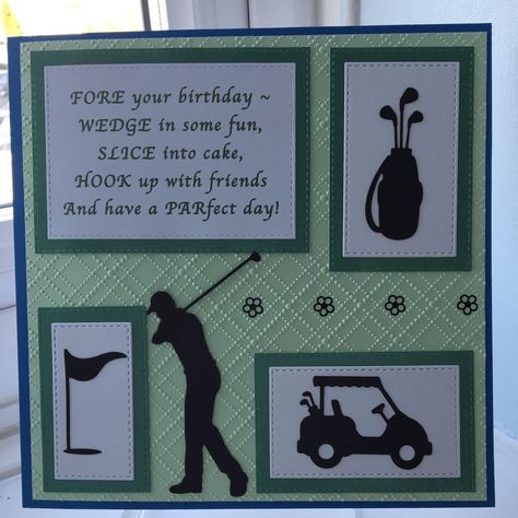 Cards With Golf Theme, Golf Cards For Men Happy Birthday, Golfing Birthday Cards For Men, Fathers Day Cards Golf Theme, Golf Birthday Cards For Men, Handmade Golf Cards For Men, Handmade Golf Cards, Retirement Cards Handmade For Men, Diy Golf Birthday Cards