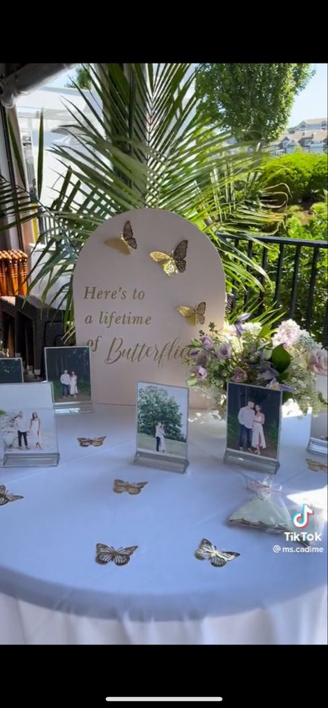 He Gave Me Butterflies Bridal Shower Theme, Here's To A Lifetime Of Butterflies, Butterflies Bridal Shower Ideas, Butterfly Bridesmaid Proposal, Lifetime Of Butterflies Bachelorette, Bridal Shower Ideas Butterflies, Butterfly Theme Engagement Party, Butterfly Themed Wedding Ideas, Butterfly Wedding Theme Centerpieces