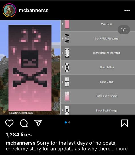 Minecraft Flag Design Pink, Cool Mc Banner Designs, Easy Minecraft Banners, Cool Banners In Minecraft, Cute Banners For Minecraft, Banner Design Minecraft Bedrock, Mincraft Baners Cute, How To Make Cute Banners In Minecraft, Minecraft Banner Ideas Bedrock