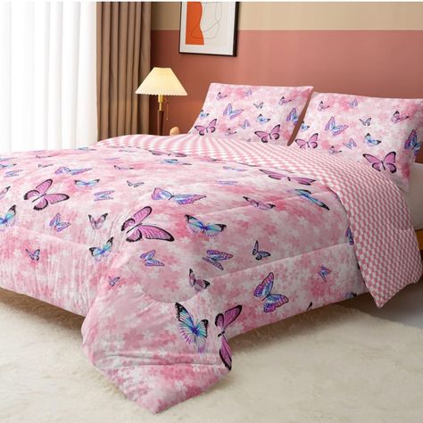 Girls Comforter Sets, Butterfly Print Pattern, Girl Comforters, Kids Comforter Sets, Kids Comforters, Pattern Quilt, Bed Comforter Sets, Kids Bedding Sets, Twin Bed Sets