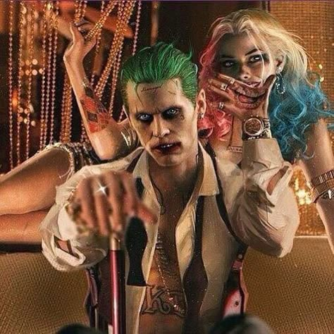 Harley Quinn And Joker Suide Squad, Harley Quinn Kunst, Arley Queen, Hahaha Joker, Image Joker, Poc Pfp, Harley Quinn Tattoo, Leto Joker, Harley And Joker Love