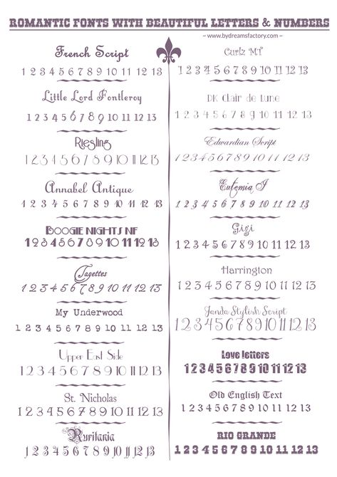 Choose language | Alege limba: Română Today I’m sharing some of my favorite romantic fonts that would be perfect for all kind of lovely projects. Why are these so special? Because you can include both their letters and their beautiful numbers into your projects – wedding tables numbers, props, tags, wedding invitations and many more. You...Read More » Feminine Number Tattoo Fonts, Wedding Date Tattoo Ideas Roman Numerals, Numbering Fonts, Tattoo Numbers Fonts, Calming Tattoos, Small Number Tattoo Fonts, Number Design Fonts, Coordinate Tattoos, Number Fonts Tattoo