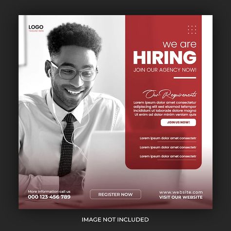 We are hiring job vacancy announcement s... | Premium Psd #Freepik #psd #job-vacancy #we-are-hiring #job-hiring #vacancy Corporate Announcement Design, Job Announcement Design, Job Posting Design, We Are Hiring Graphic Designer, Announcement Poster Design, Vacancy Poster, Announcement Social Media Post, Job Announcement, Web Design Creative