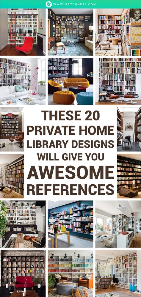 These 20 Private Home Library Designs will Give You Awesome References - Matchness.com Best Home Libraries, Personal Library Ideas, Home Library Ideas Book Lovers, Build Your Own Library, Modern Home Library Design, Home Library Design Cozy, Small Home Library Room, Small Library Room Ideas, Small Home Library Design