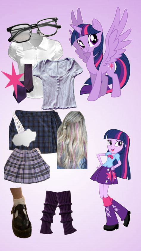 My Little Pony Costume Ideas, My Little Pony Costume Women, Twilight Sparkle Inspired Outfits, Halloween My Little Pony, My Little Pony Halloween, Mlp Costume, My Little Pony Cosplay, Luna Cosplay, Pony Costume