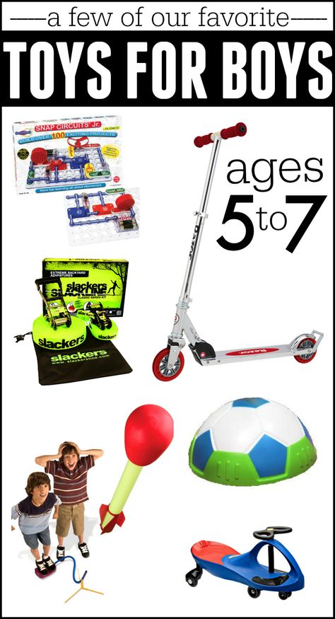 Awesome toys for boys ages 5-7!  This list also has some great ideas for handmade gift ideas as well! Cool Toys For Boys, Best Toddler Toys, Best Gifts For Boys, Awesome Toys, Lego Gifts, Trendy Toys, Boy Diy, Big Sister Gifts, Crafts For Boys