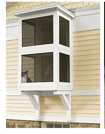 Pet Door Ideas, Window Catio, Catio Plans, Diy Cat Enclosure, Catio Ideas, Cat Patio, Outdoor Cat Enclosure, Cats Diy Projects, Outdoor Cat House