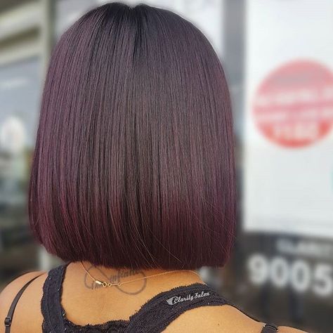 A subtle dark plum infusion via @claritybeauty using #luxurycolour. ❤️❤️ #hairinspo #TheNAKCollective #NAKhair Dark Plum Brown Hair, Plum Brown Hair, Dark Plum Hair, Mahogany Hair, Hair Color Plum, Pulp Riot Hair Color, Dark Purple Hair, Plum Hair, Nails Dark