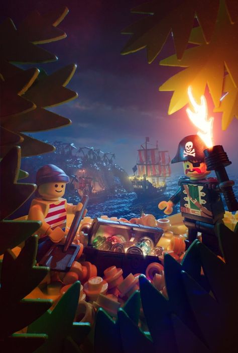 LEGO fan creates Pirates poster inspired by old catalogues Pirates Poster, Pirate Lego, Lego Poster, Lego Universe, Lego Wallpaper, Lego System, Lego Photo, Classic Lego, Lego Pictures